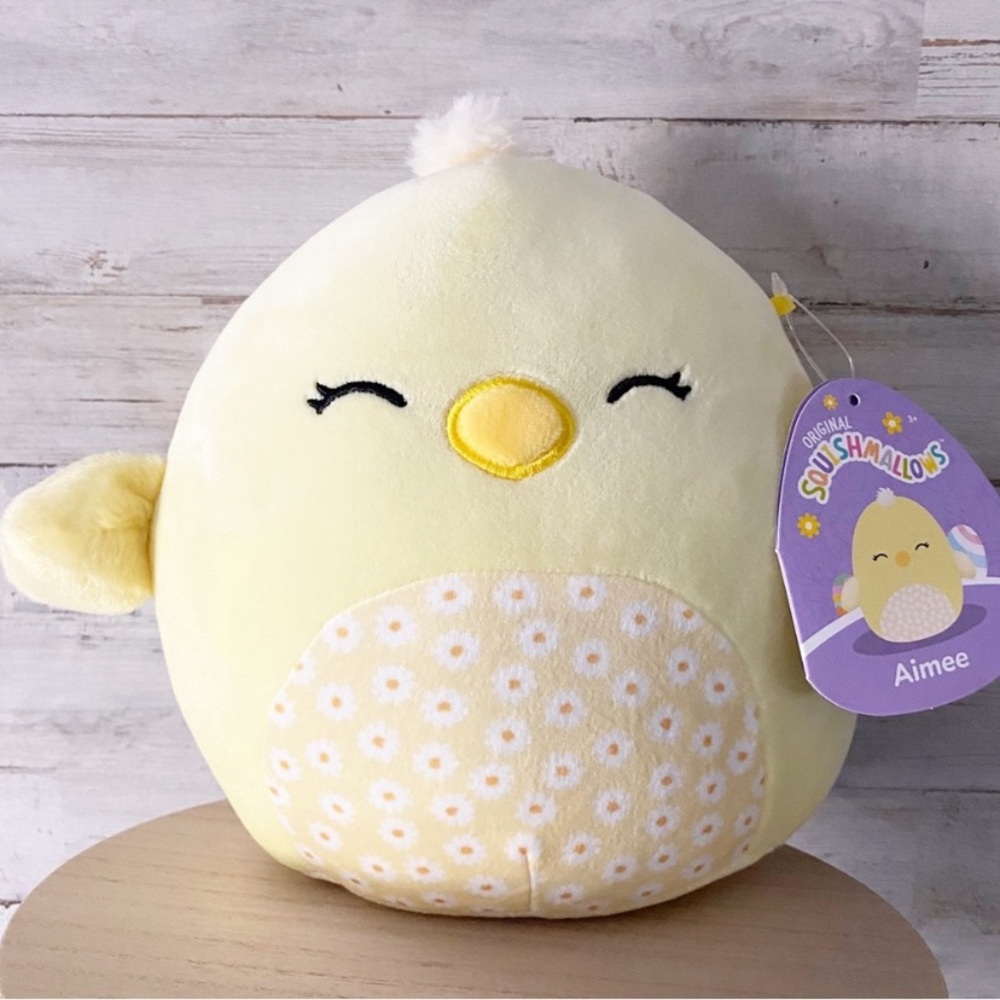 Squishmallow Aimee the Chick Floral Belly 8 inch NWT